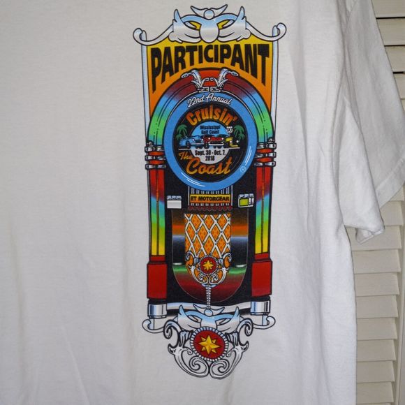 Cruisin The Gulf Coast Mississippi Tee Shirt Size Large Gildan Cotton Graphic T - Picture 2 of 10